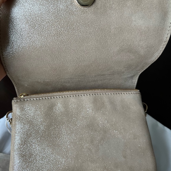 Shimmer leather Jimmy Choo cross body mini bag - Picture 9 of 12